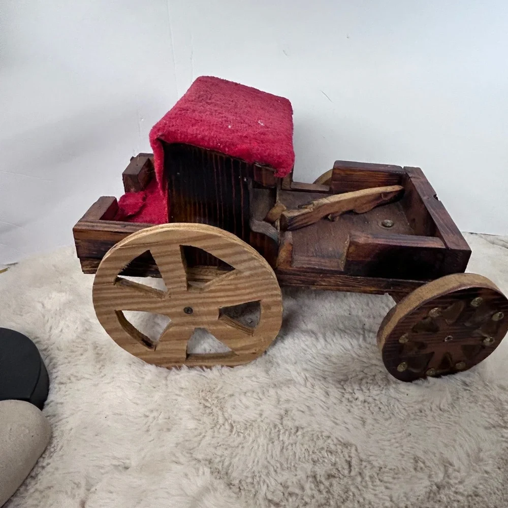 Vintage “Shot Gun Red” Plush Doll With Autographed Hat HeeHaw &‎ Handmade Wagon